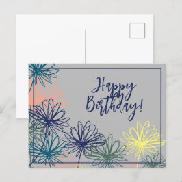 Flowers Grattis på födelsedagen Vykort