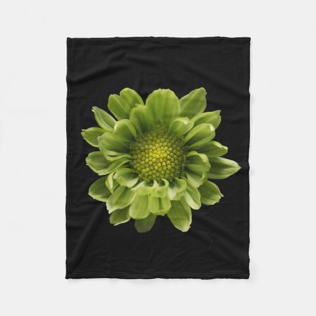 Flowers | Green Chrysanthemum Fleecefilt (Framsidan)