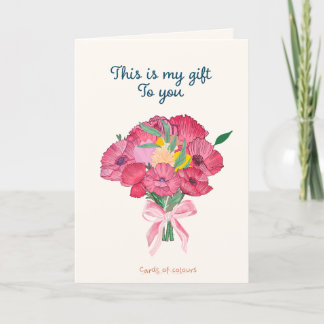 Flowers greeting card helgkort
