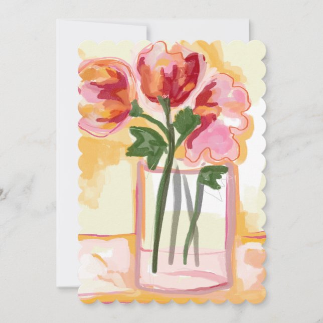 flowers greeting card meddelande (Framsida)