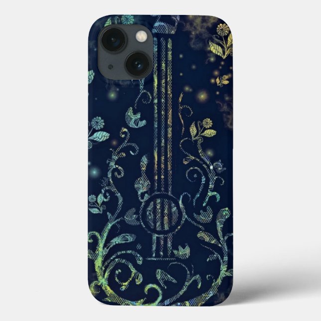 Flowers Guitar iphone case (Baksida)