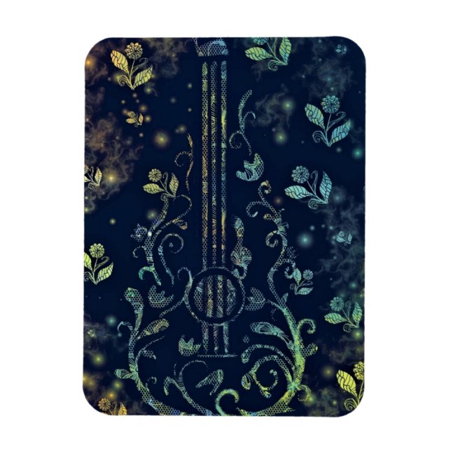 Flowers Guitar Magnet (Vertikal)