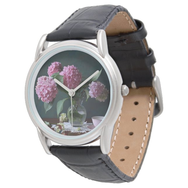 Flowers | Hydrangeas in Vase Armbandsur (Vinklad)