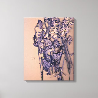 Flowers in a pink light canvastryck