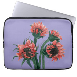 Flowers in a Vase Watercolor Laptop Fodral