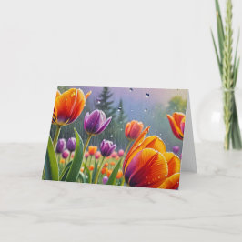 Flowers in rain tack kort