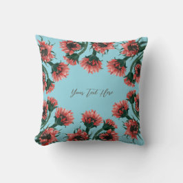 Flowers in Vase Watercolor Kudde