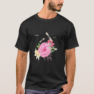 Flowers Insekt Women Girls Kids Idea Dragonfly T Shirt