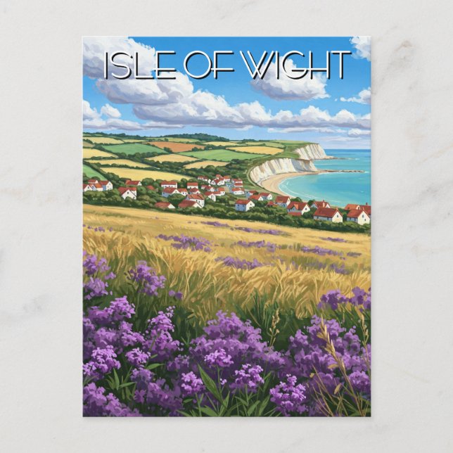 Flowers Isle of Wight England Travel Vykort (Framsida)