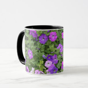 Flowers Lila Garden Petunia Blommigt Photo Gift Mugg