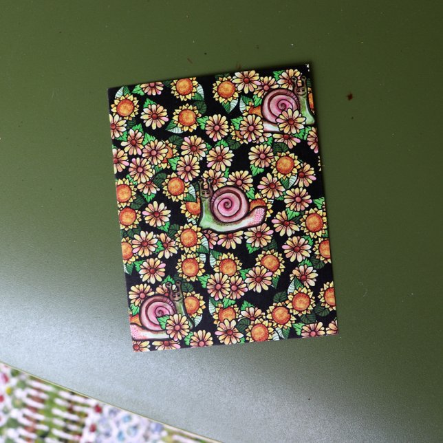 Flowers lycklig Snigel Vykort (Skapare uppladdad)