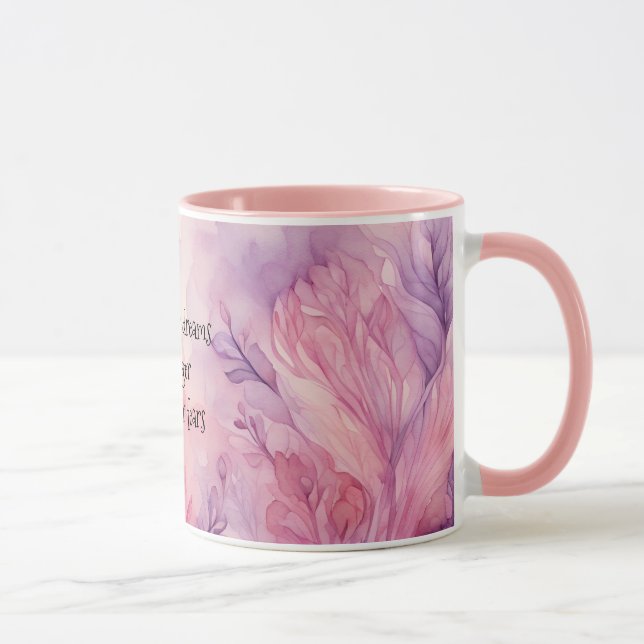 Flowers magi Shades of Lila and Rosa Mugg (Höger)