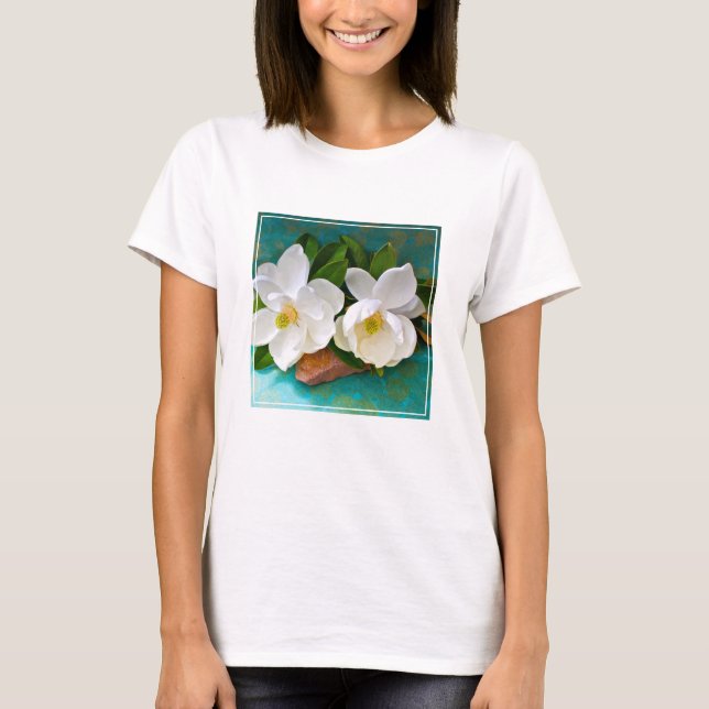 Flowers | Magnolia Flower T Shirt (Framsida)