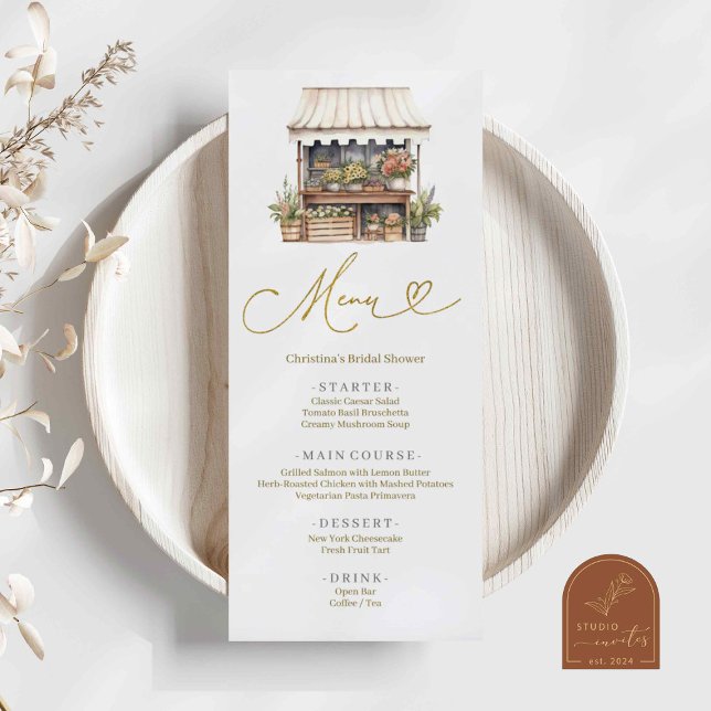 Flower's Market Möhippa Menu Meny (Skapare uppladdad)