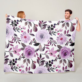 Flowers Modern och Fresh Mönster Fleecefilt