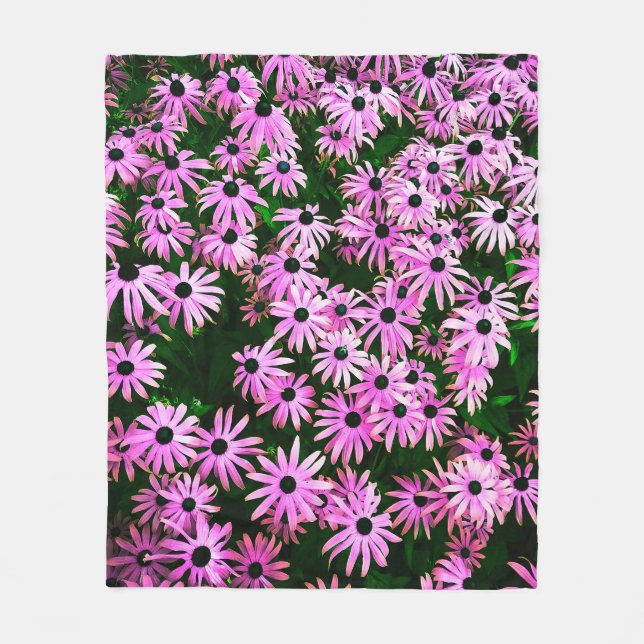 Flowers Modern och Fresh Mönster Fleecefilt (Framsidan)