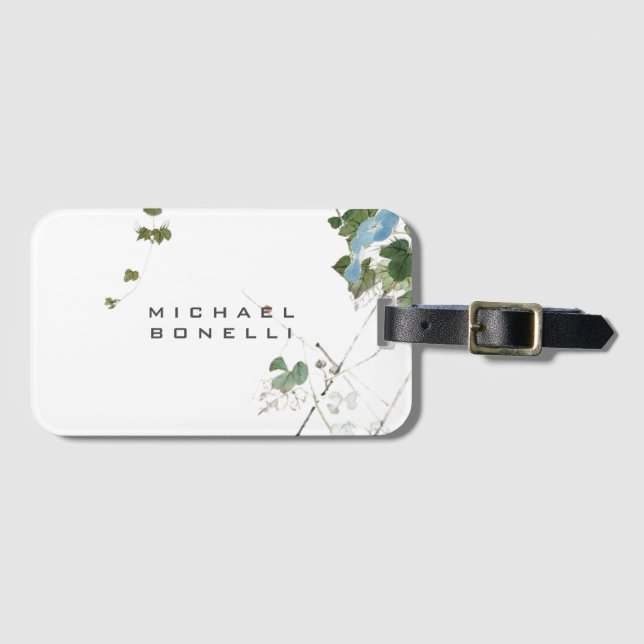 Flowers Modern Own Namn Professionell Bagagebricka (Framsida horisontal)