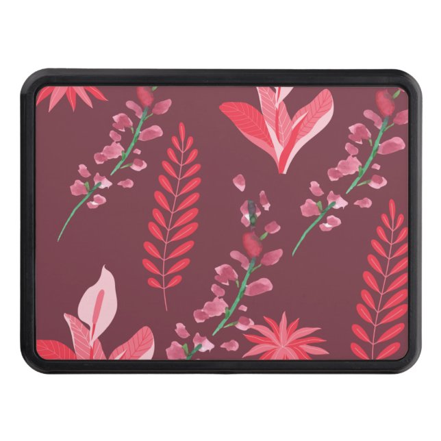 Flowers mönster dragkroksskydd (Framsidan)