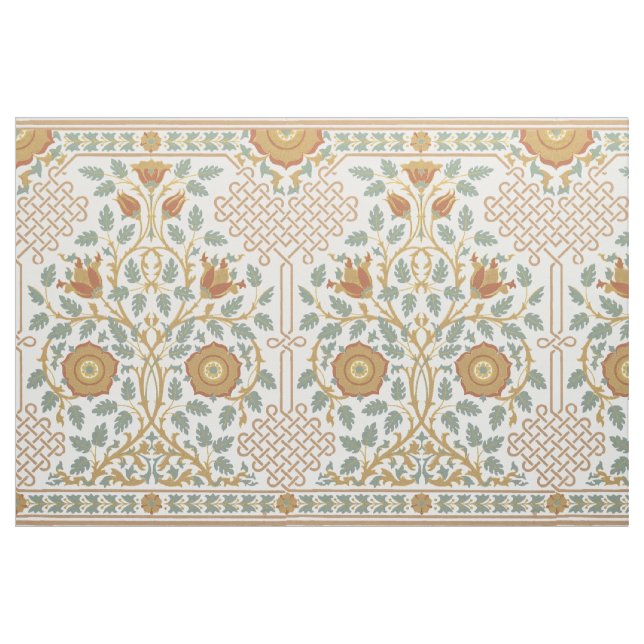 Flowers Mönster i Aesthetic Stil Ro Tyg (Fat Quarter)