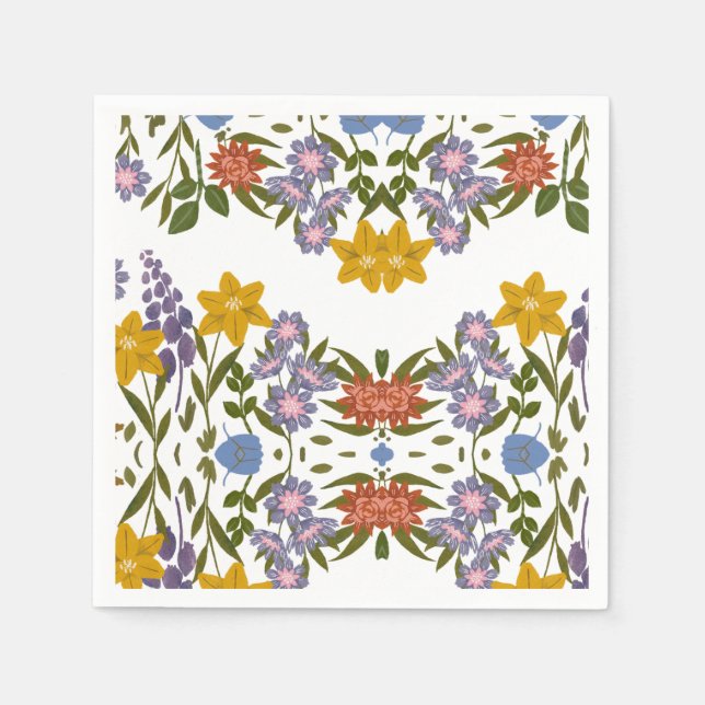 Flowers Mönster Pappersservett (Framsidan)
