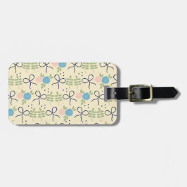 Flowers och Bows Luggage Tag Bagagebricka
