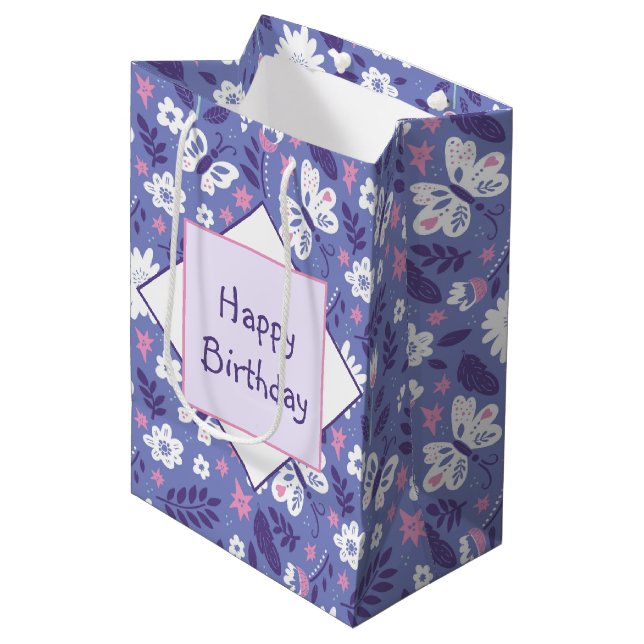 Flowers och Butterflies Birthday (Framsidan Vinklad)