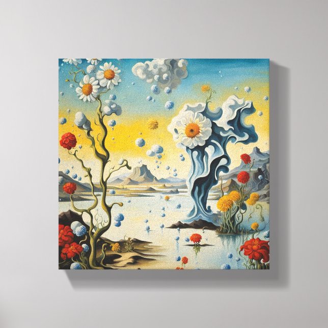 Flowers och hagelstenars dans canvastryck (Framsida)