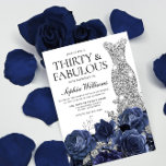 Flowers och Silver Diamond Dress 30års födelsedag Inbjudningar<br><div class="desc">Flowers & Silver Diamond Dress 30års födelsedag Inbjudan Se matchningssamling i Niche och Nest Store</div>