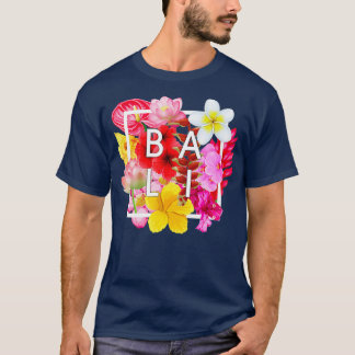 Flowers of Bali Word Art  Bali Indonesia T Shirt