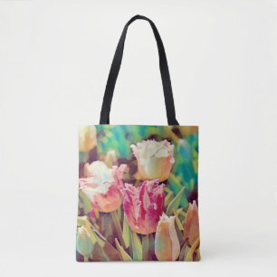Flowers of Faith Artsy Tulips Tote Tygkasse