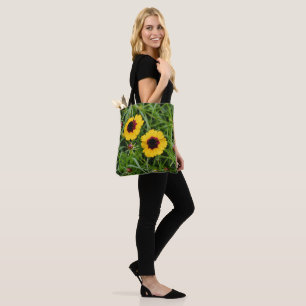 Flowers of Faith Gult Wildblomme Tote Psalm Tygkasse