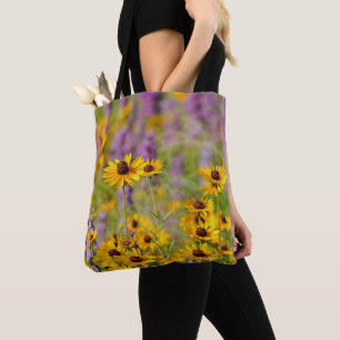 Flowers of Faith Gult Wildblommor Tote Psalm Tygkasse