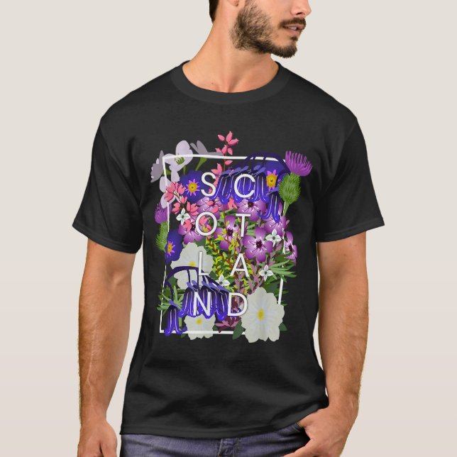 Flowers of Scotland Ord Art - Scottish Pride T Shirt (Framsida)