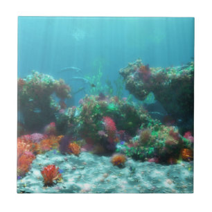 Flowers of the Sea Decorative Tile/Trivet Kakelplatta