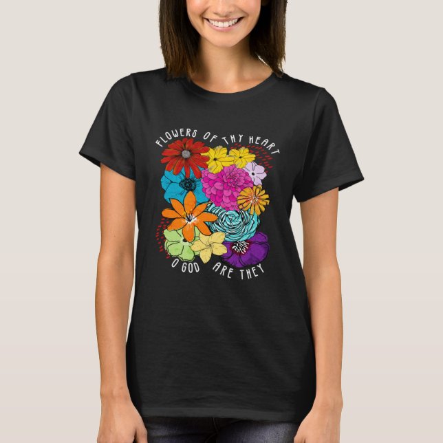 Flowers of Thy Heart Godspell Musical Theatre T Shirt (Framsida)