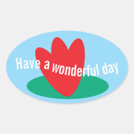 Flowers on a pond ovalt klistermärke