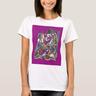 Flowers, on a purple background t shirt