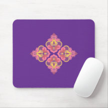 Flowers on Purple Mousepad