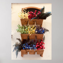 Flowers on the Wall in Nice Photography Poster 