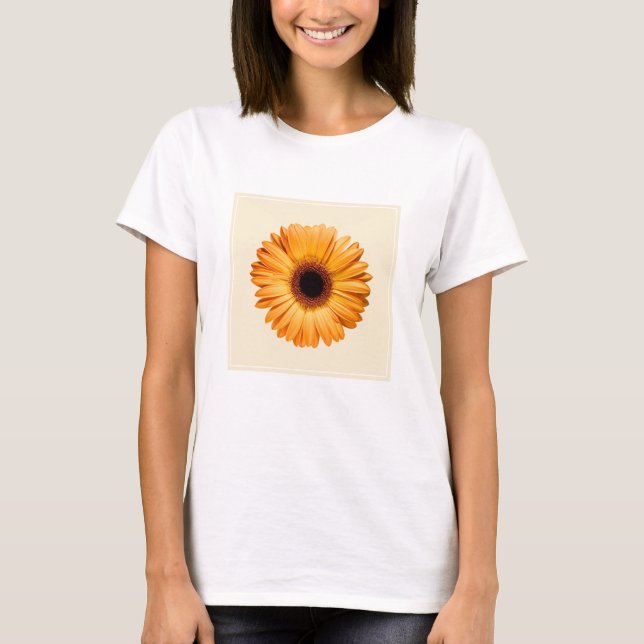 Flowers | Orange Gerbera T Shirt (Framsida)