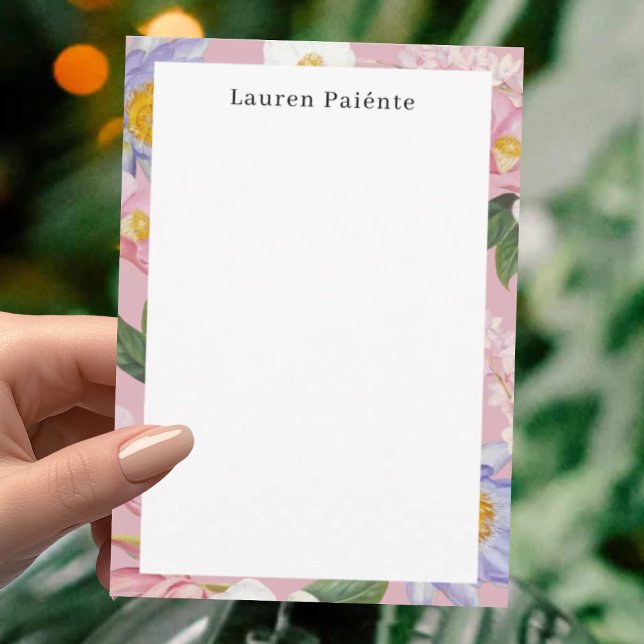 Flowers Personalized Stationery Anteckningskort (Skapare uppladdad)