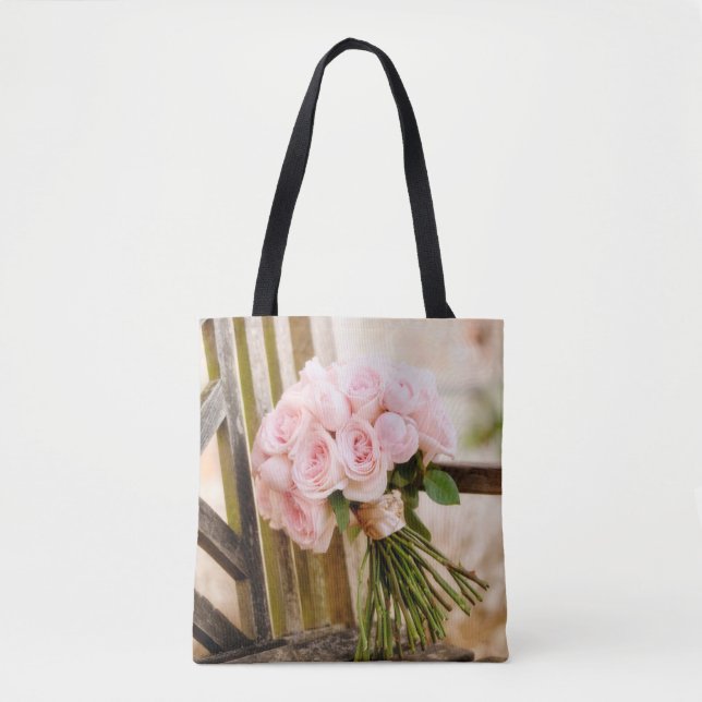 Flowers | Pink Rose Bouquet Tygkasse (Framsida)