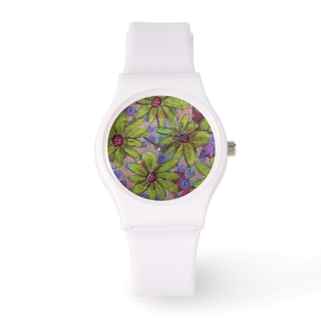 Flowers Polkadot Centres Armbandsur (Framsida)