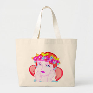 Flowers Princess Bag Jumbo Tygkasse