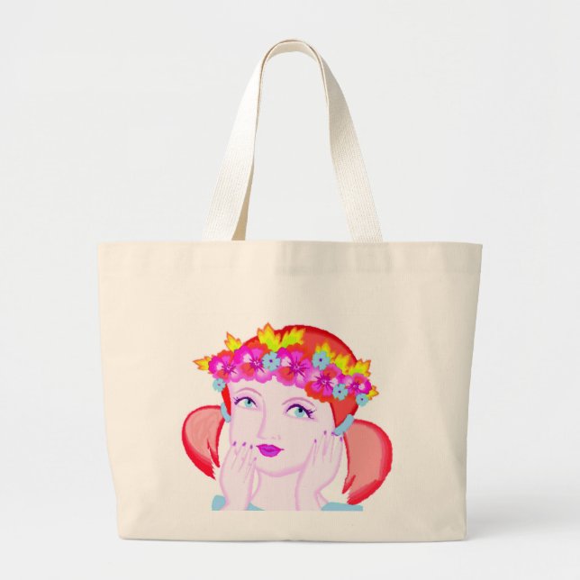 Flowers Princess Bag Jumbo Tygkasse (Framsidan)