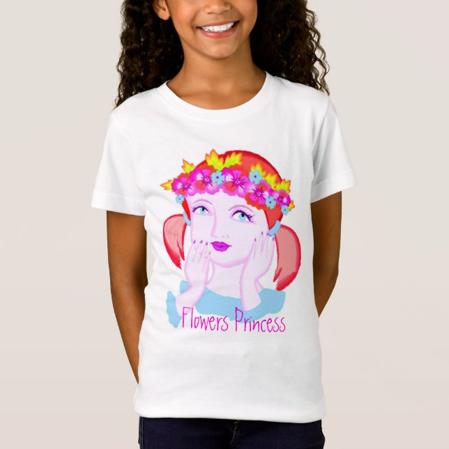 Flowers Princess T-Shirt (Framsida)