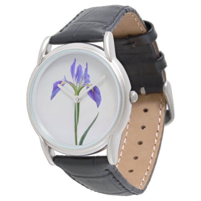 Flowers | Purple Iris Flower Armbandsur (Vinklad)