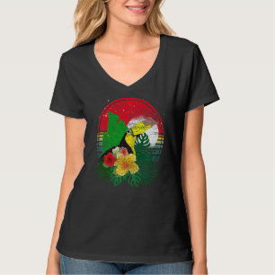 Flowers Rainforest Animal Bird Blommigt Retro Touc T Shirt