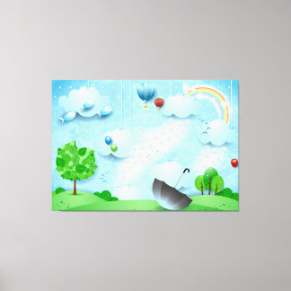 Flowers regn canvastryck