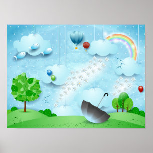Flowers regn poster
